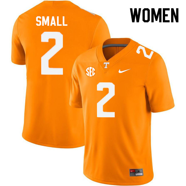Women #2 Jabari Small Tennessee Volunteers College Football Jerseys Stitched Sale-Orange